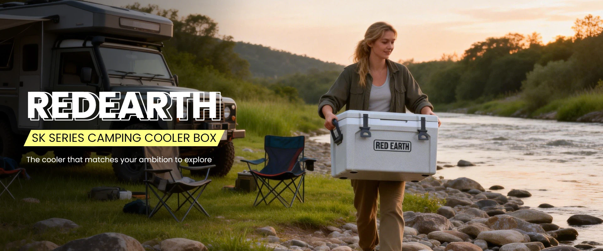 RedEarth SK series camping cooler box brand